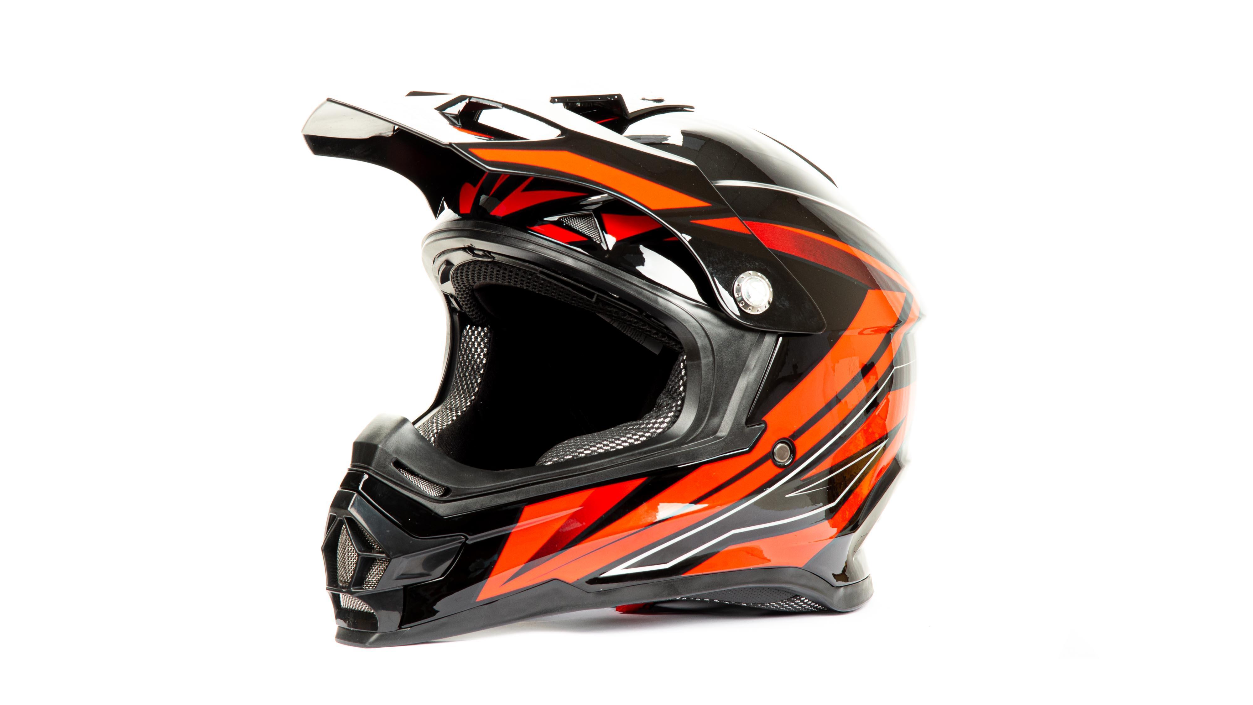 Шлем кроссовый HIZER B6196 black/red