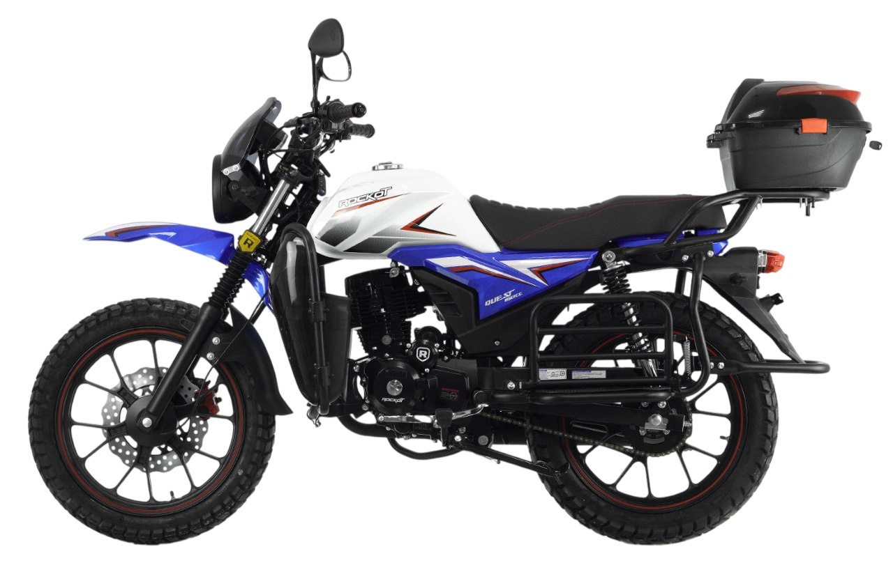 Мотоцикл дорожный ROCKOT QUEST (белый/синий глянцевый)